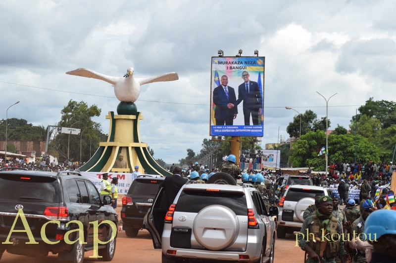 La population banguissoise réserve un accueil chaleureux au président Kagamé
