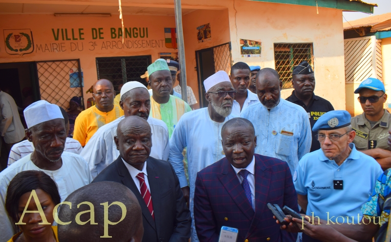 Le ministre de la Sécurité publique échange avec les notables du 3ème arrondissement de Bangui