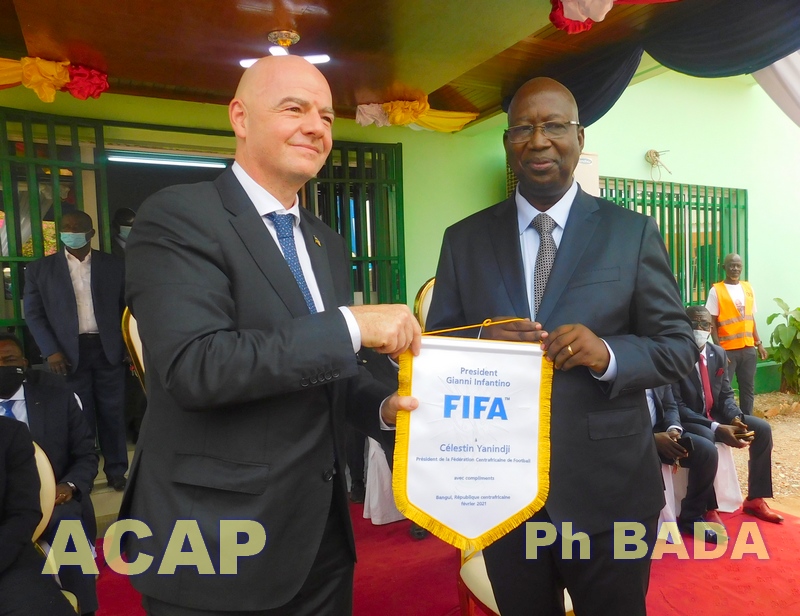 Le Président de la Fédération Internationale de Football Association à Bangui pour avancer les dossiers en cours