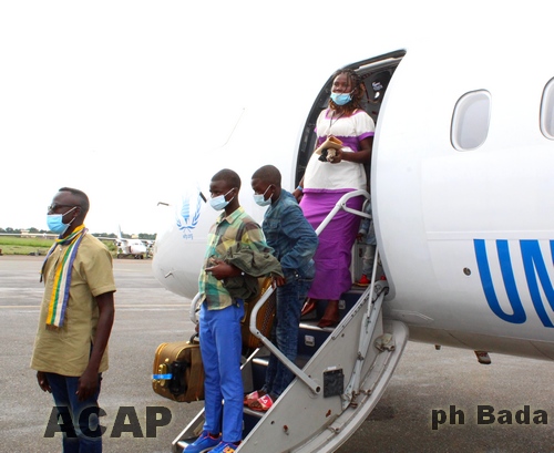 Des Centrafricains réfugiés en République Démocratique du Congo rentrent au pays
