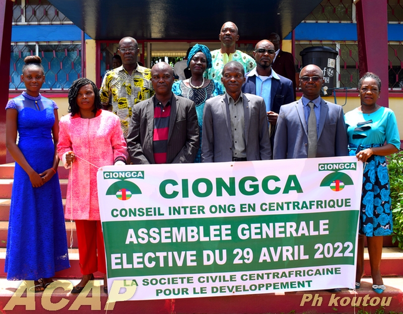 Le Conseil Inter ONG en Centrafrique (CIONGCA) organise son assemblée élective