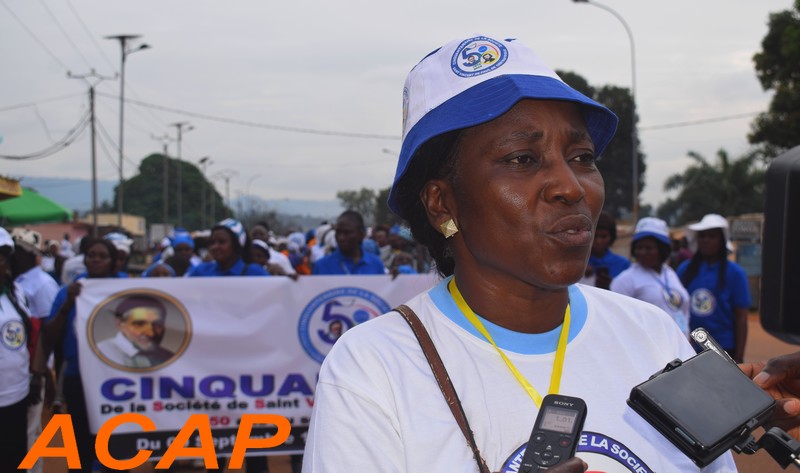 Marche olympique des membres de la Société Saint Vincent de Paul de Centrafrique