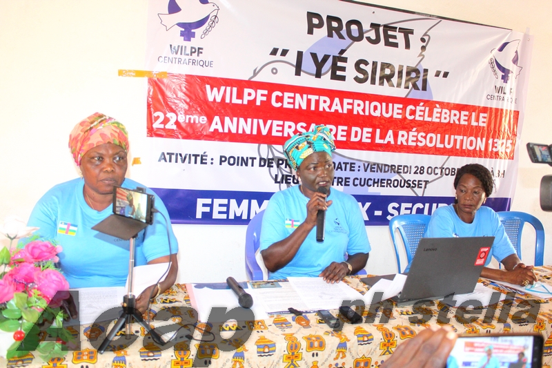 La ligue internationale des femmes pour la paix et la liberté de Centrafrique prépare le 22eme anniversaire de la résolution 1325