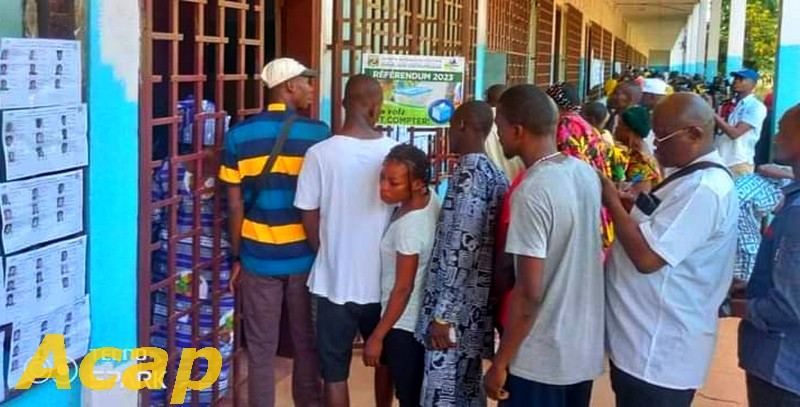 Le déroulement du scrutin référendaire dans le 7ème arrondissement de Bangui