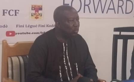 Rencontre du Président de la Fédération Centrafricaine  de football avec les professionnels des médias.