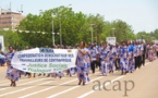 Le Président Faustin Archange Touadéra assiste au défilé marquant la fête du travail à Bangui