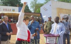 Participation symbolique de Faustin Archange Touadéra et Kristalina Georgievaau tirage au sort des bénéficiaires des projets Löndö