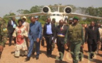 Le président Faustin Archange Touadéra arrive à Berbérati pour la Journée mondiale de l'Alimentation