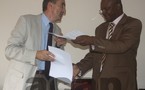 Signature d’une convention  entre l’Agence Centrafricaine de Formation Professionnelle et de l’Emploi et le Crédit Mutuel en Centrafrique