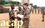 Des éléments du bataillon amphibie en fin d’entraînement avec les éléments français du Gabon