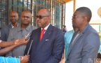 Le ministre Ange Maxime Kazagui s'entretient avec une délégation de la Société de Presse et d’Edition du Cameroun en visite de travail à Bangui