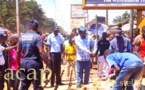 Le maire Emile-Gros-Raymond Nakombo effectue une descente sur le terrain au marché combattant