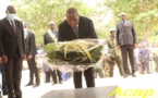 29 mars 2022: Le président Touadera au mausolée du feu Président-Fondateur B. Boganda à Bobangui 