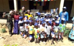 La mission logistique française remet des kits à l’orphelinat Rayon du Soleil de Centrafrique