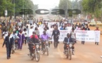 Marche de protestation des journalistes centrafricains contre l’assassinat de leurs deux confrères