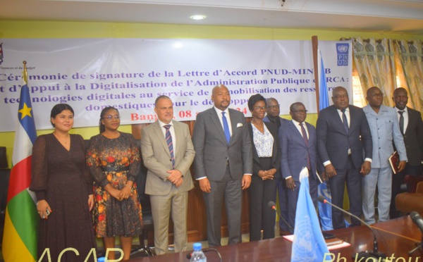 Le PNUD finance la digitalisation de l’administration publique centrafricaine à hauteur de 1.600.000 dollars US