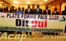 La plateforme Paix 2020 favorable au referendum constitutionnel